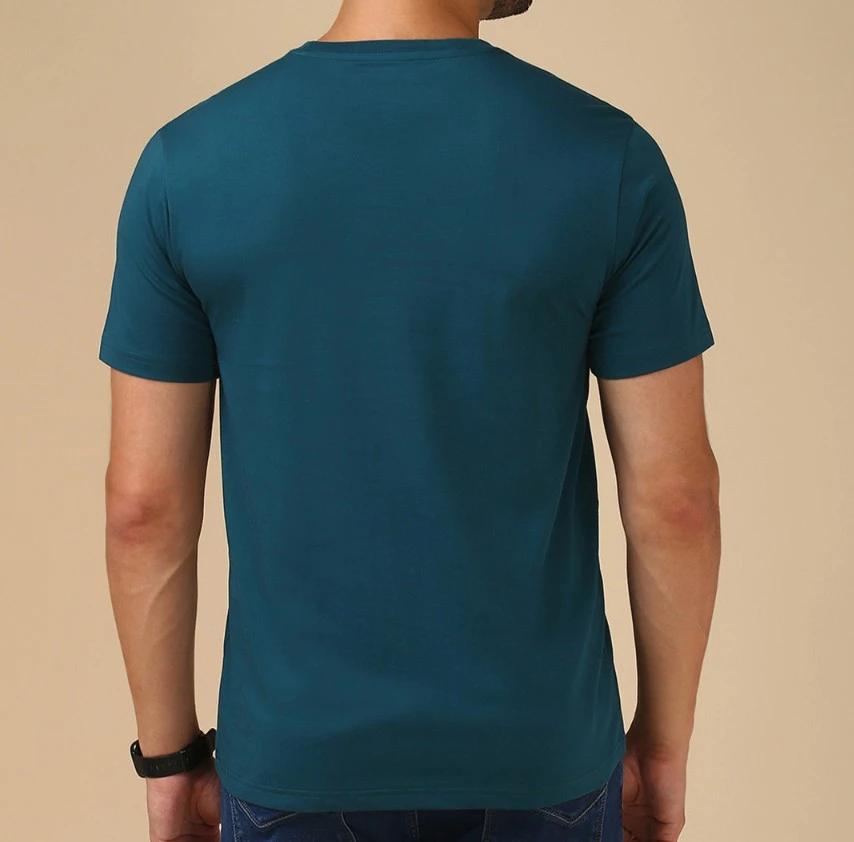 Van Heusen Men Cotton Crew Neck Regular Fit Short Sleeves Soft Breathable Lounge Tshirt